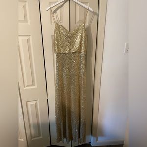 Jenny Yoo Gold Sequin Wedding Dress